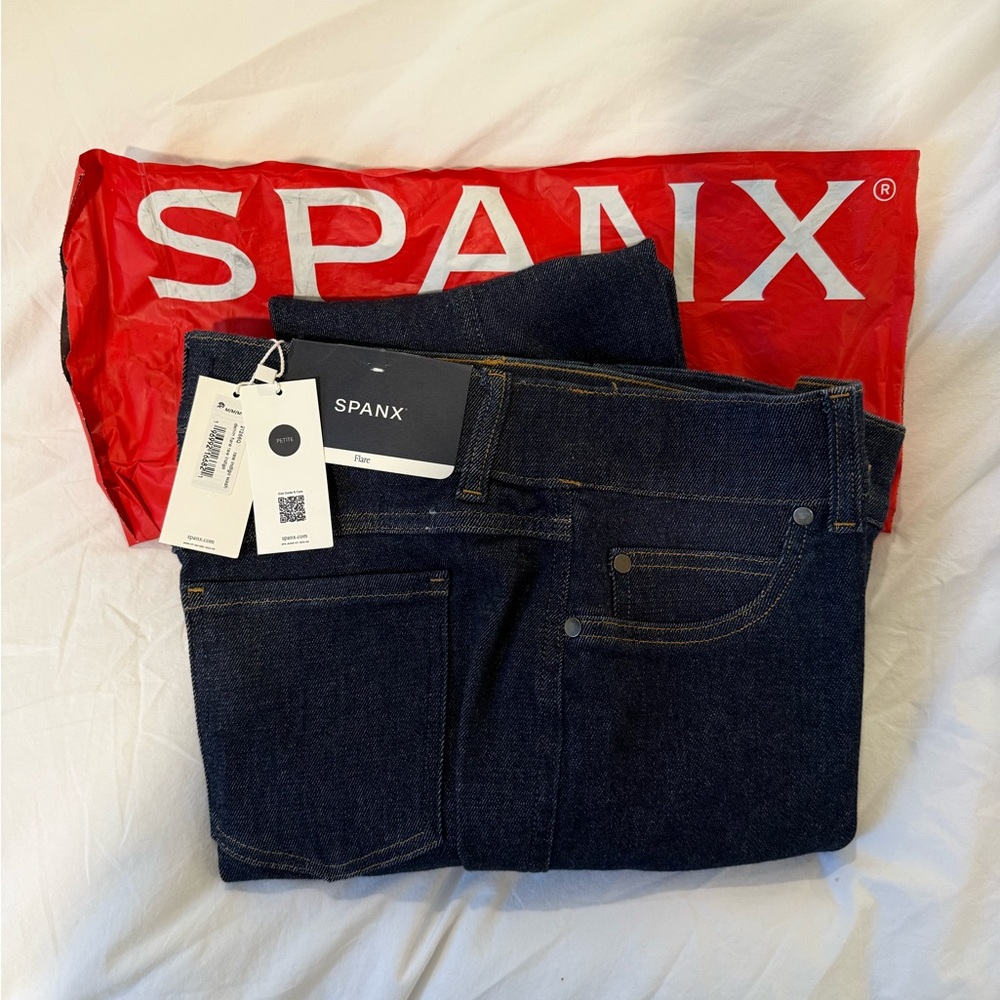 SPANX SPANXshape Original EveryWear Flare Denim Jeans - Raw Indigo NWT